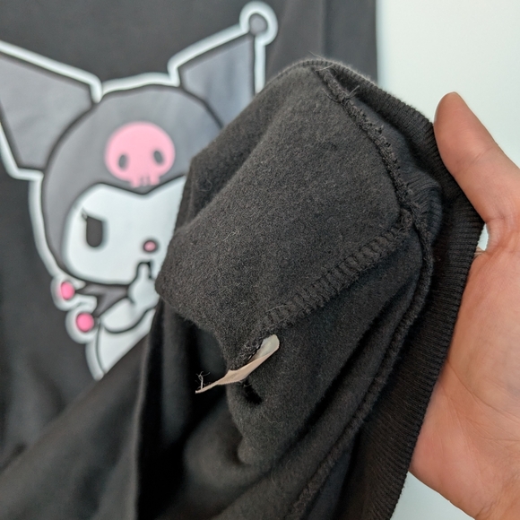 Sanrio Kuromi Character Graphic Crewneck Sweatshirt Sz L Cotton Blend - Picture 8 of 12